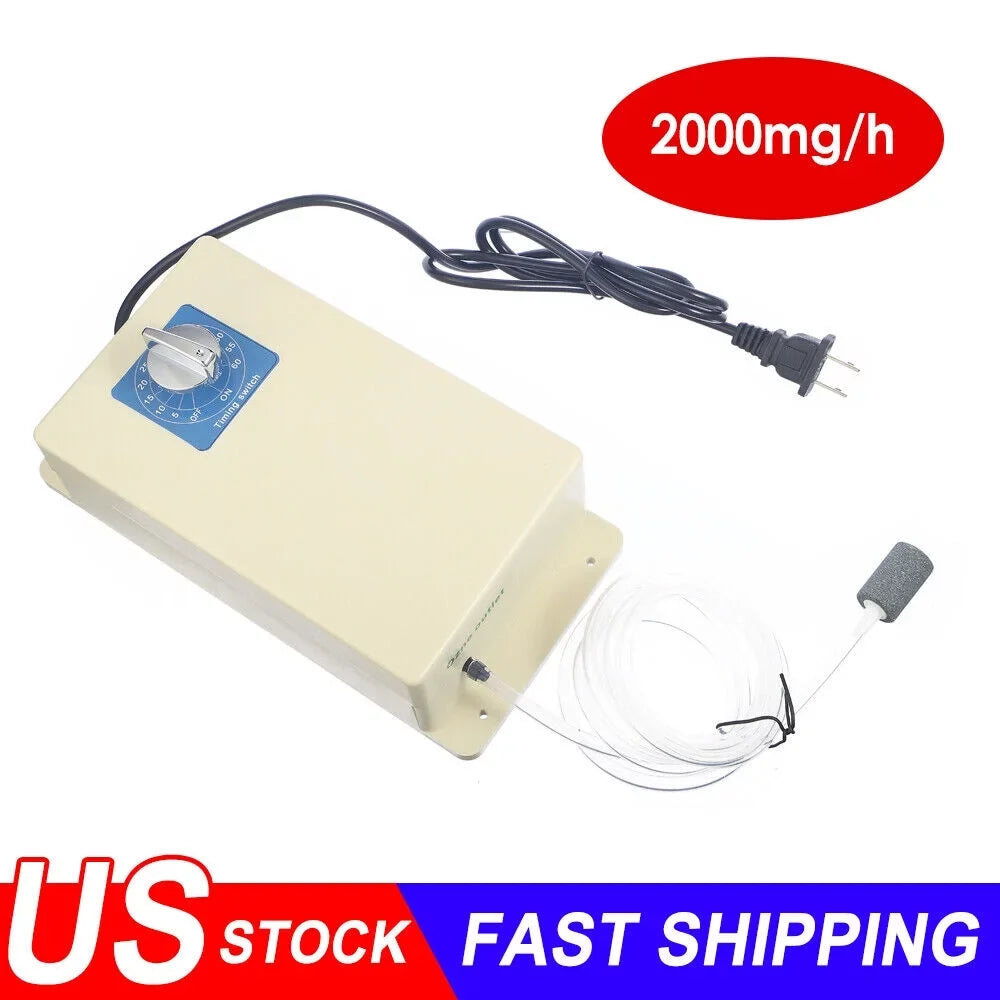 JahySizehow Home Ozone Purifier - 2000mg/h Ozone Generator for Water and Food Sizeterilization
