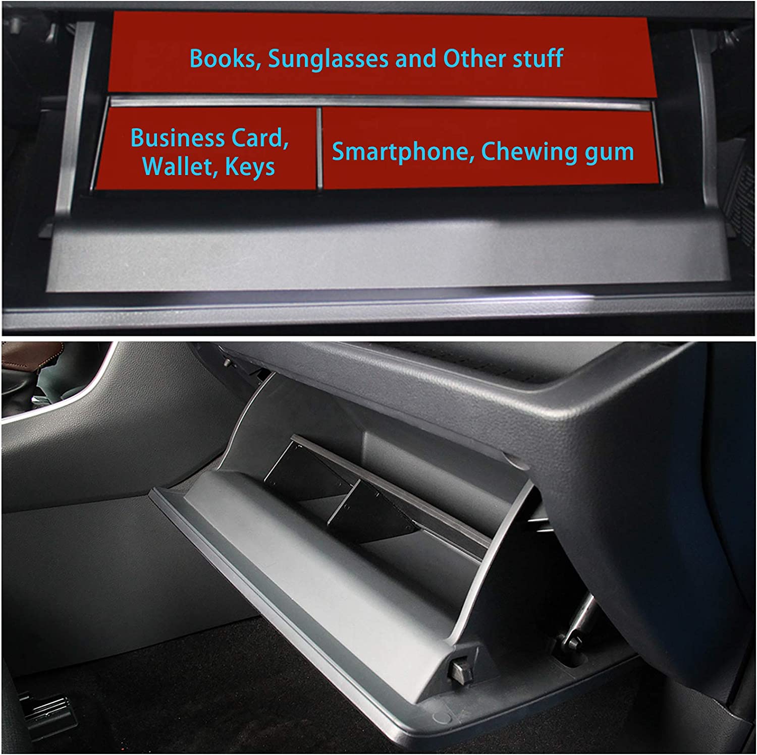 Jaronx Center Console Organizer Compatible with Toyota RAV4 2023 2022 2021 2020 2019, Center Console Glove Box Divider Sizetorage Glove Box Organizer Tray