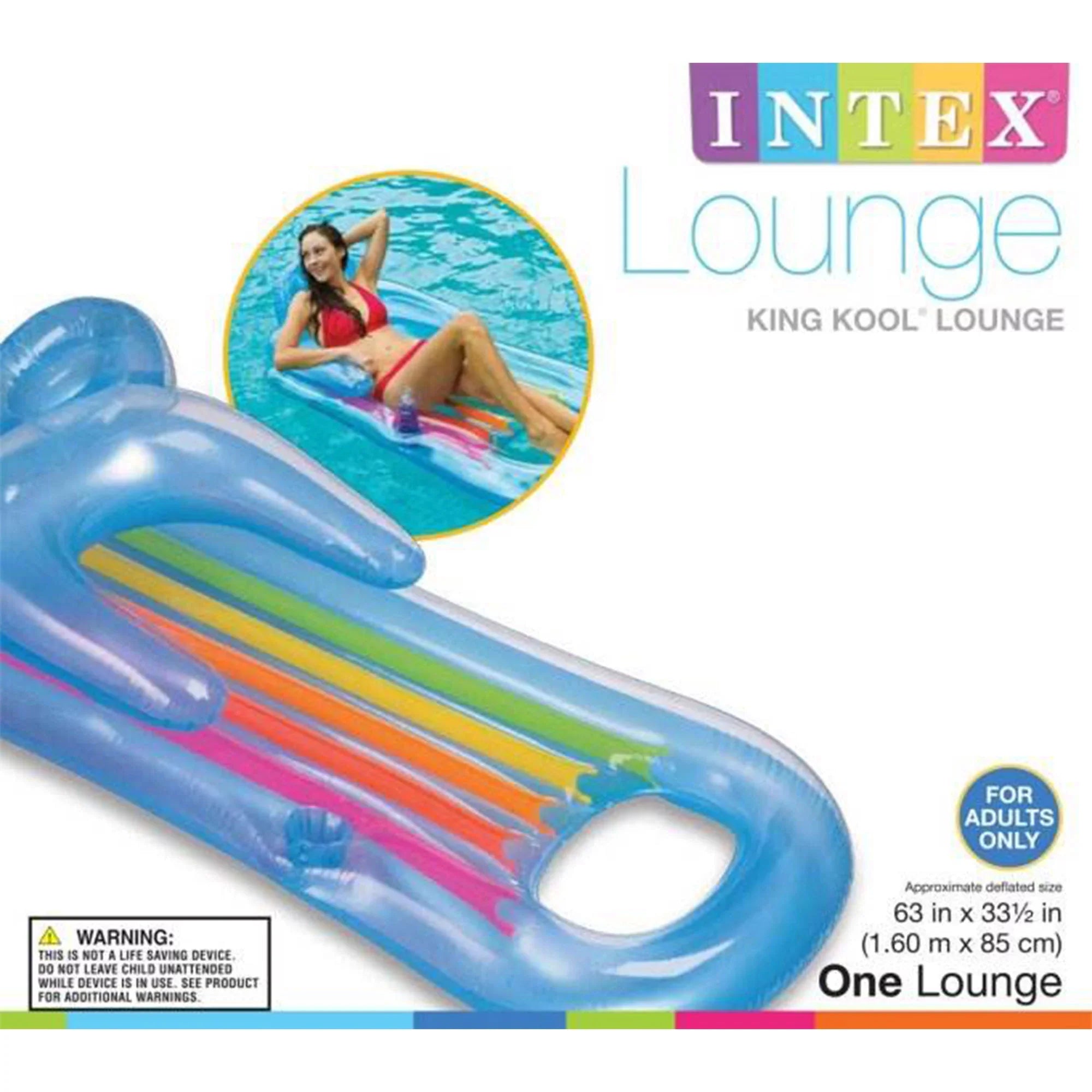 Intex King Kool Rest Inflatable Sizewimming Pool Restr with Headrest (Pair)