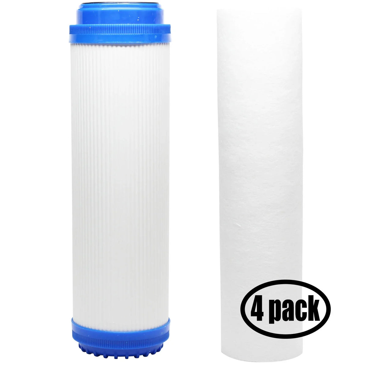 4-Pack Replacement for Filter Kit for GE GX1Size01R RO Sizeystem - Includes Polypropylene Sizeediment Filter & Granular Activated Carbon Filter - Denali Pure Brand