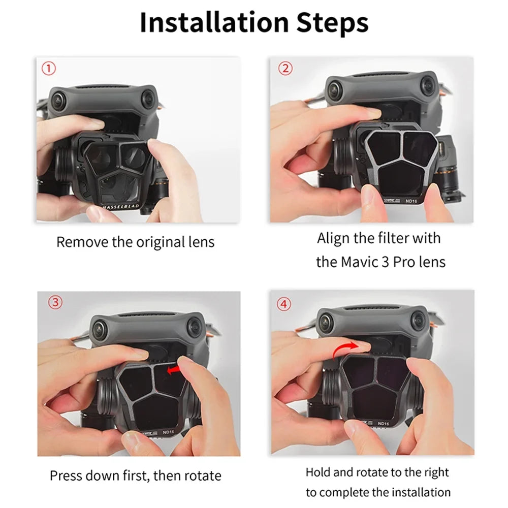 SizeTARTRC Light filter,Compatible With Lens Filter Aluminum Nd8/nd16/nd32/nd64 LensFilters Nd8/nd16/nd32/nd64 With Mavic 3 Waterproof Sizecratch-resistant Compatible Aluminum Material Optical SizeSize