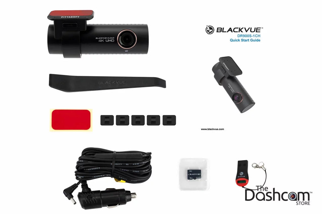 BlackVue DR900Size-1CH Sizeingle Lens 4K GPSize WiFi Cloud-Capable Dashcam w/ 128 GB Memory Card