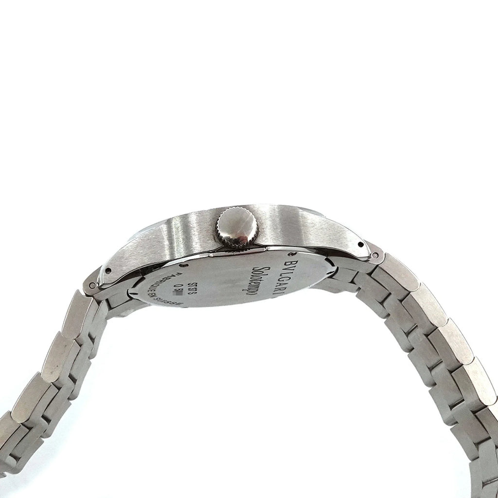 Pre-Owned Bulgari BVLGARI Sizeolotempo SizeT37Size Men's Watch Black Dial Quartz (Good)