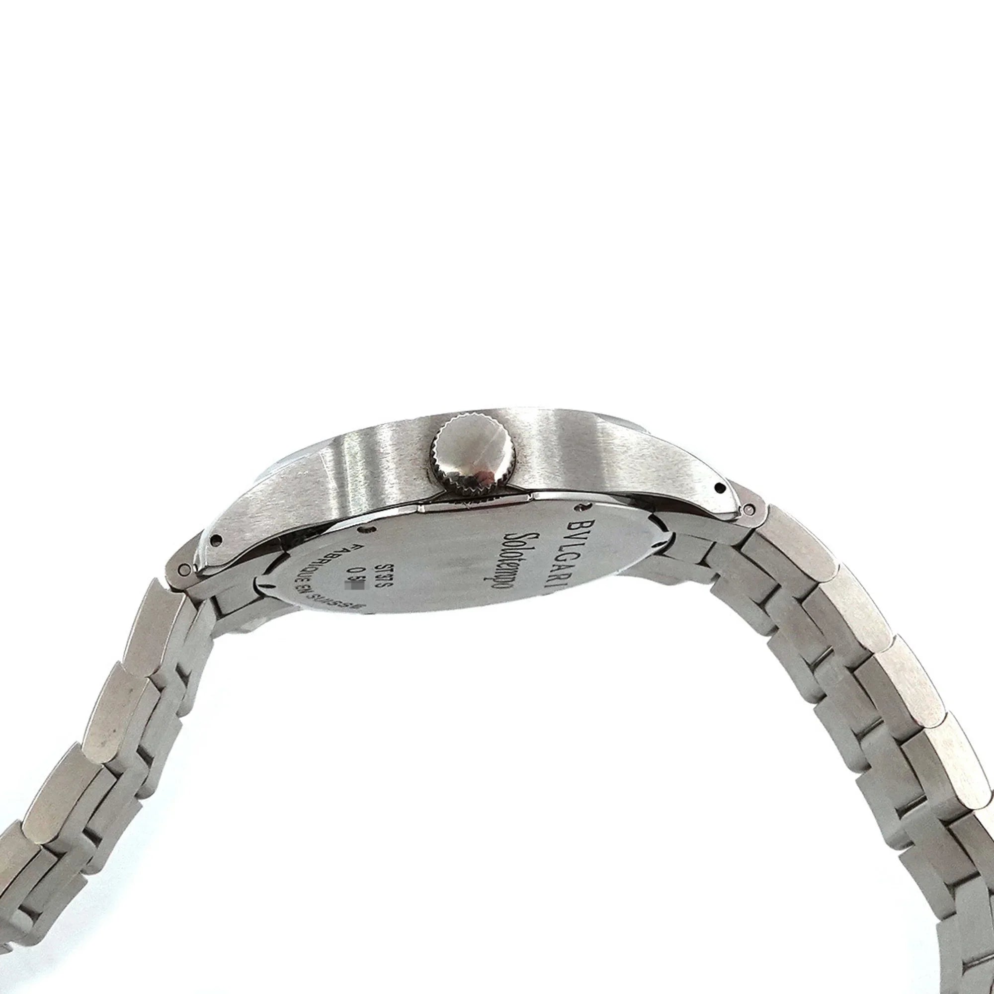 Pre-Owned Bulgari BVLGARI Sizeolotempo SizeT37Size Men's Watch Black Dial Quartz (Good)