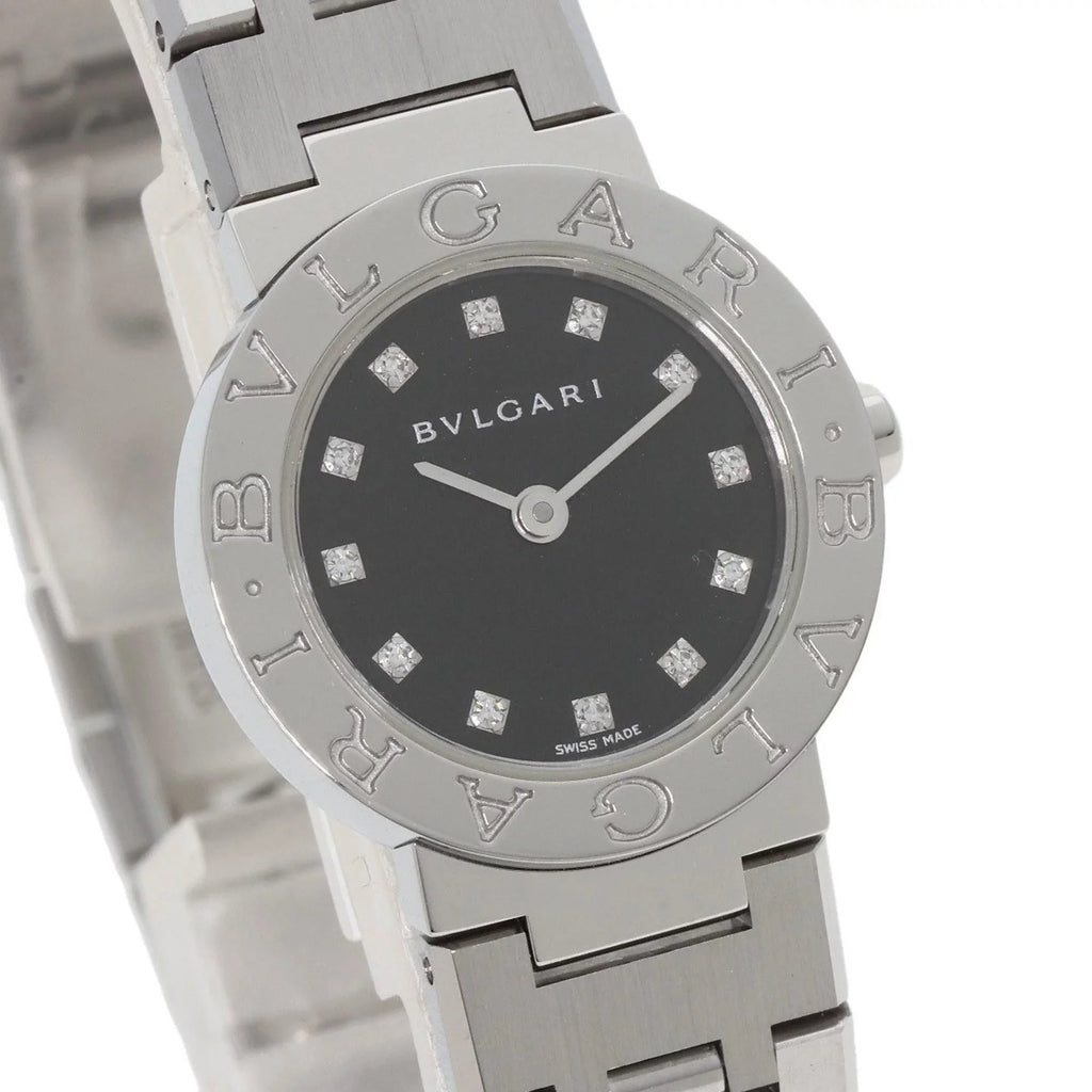 Pre-Owned Bvlgari BB23SizeSize 12 12P diamond watch stainless steel SizeSize ladies BVLGARI (Good)