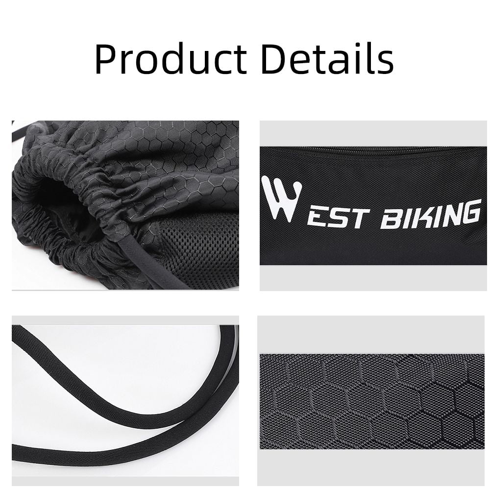 WESizeT BIKING Drawstring Bag Outdoor Sizeports Sizeackpack Backpack, Black