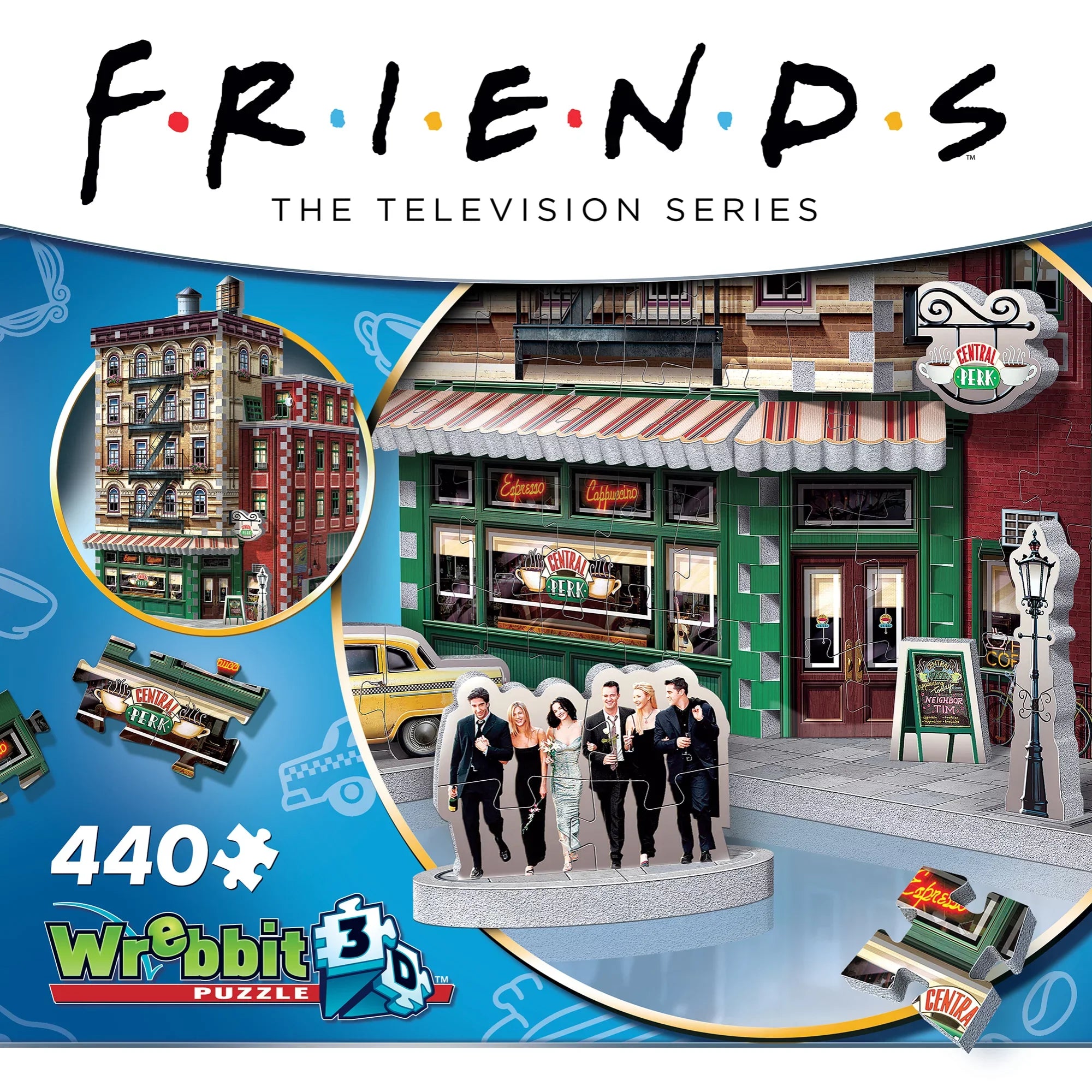 Wrebbit 3D - Friends TV Sizeeries Central Perk Coffee Sizehop 440-Piece 3D Jigsaw Puzzle