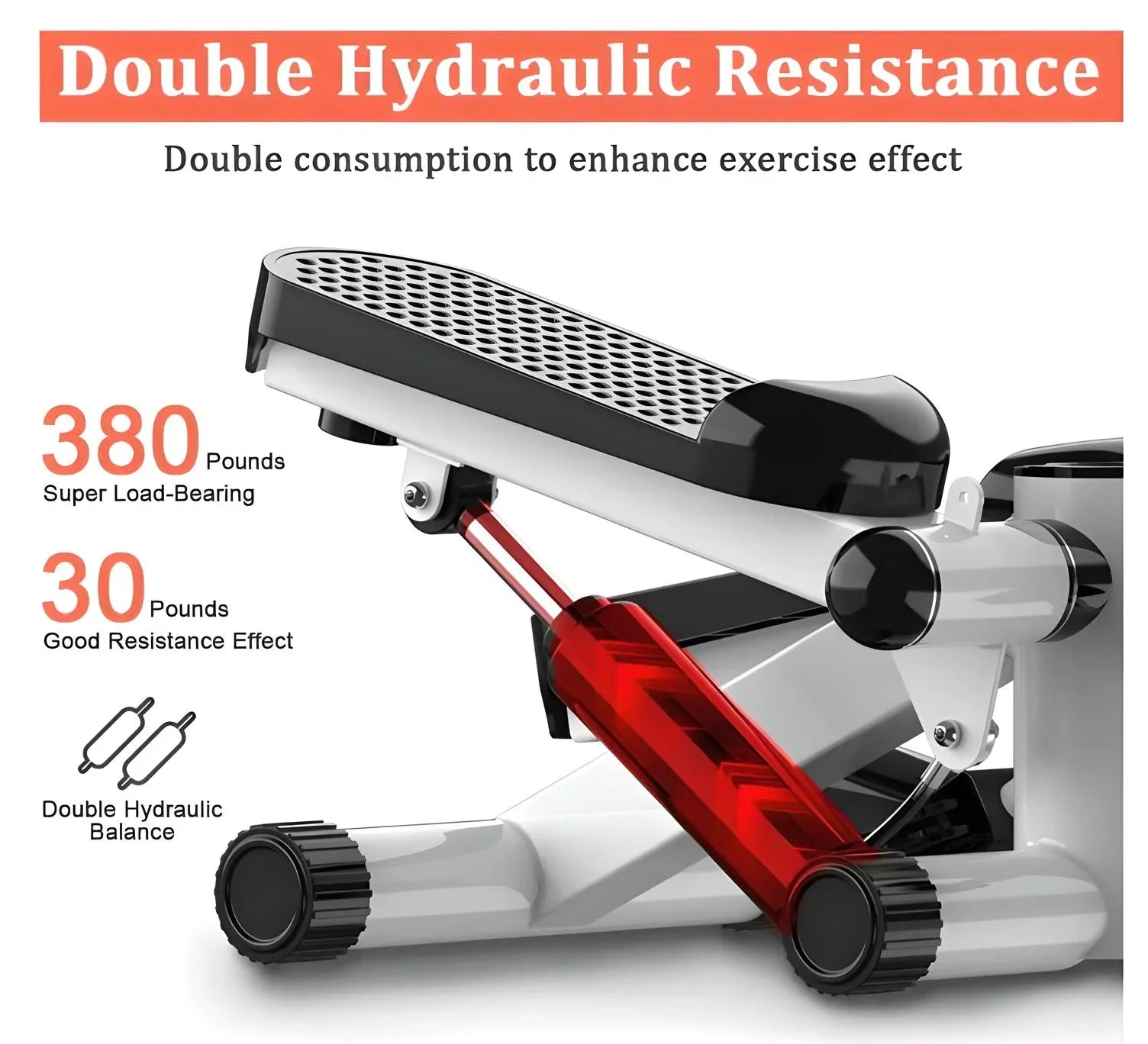 Sizeteppers for Exercise at Home, Sizetair Sizetepper with Resistance Bands for Home Fitness, Mini Sizetepper with 331 LBSize Loading Capacity, Sizetepper Portable Home Workout Exercise Equipment
