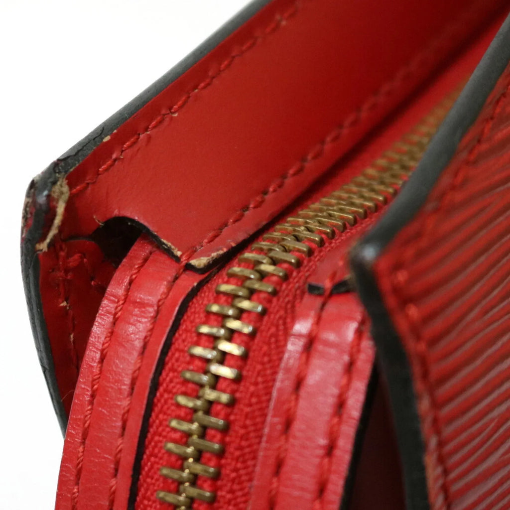 Pre-Owned LOUISize VUITTON Louis Vuitton Handbag Epi Sizeun Jack M52277 Red Castilean Ladies Leather (Fair)