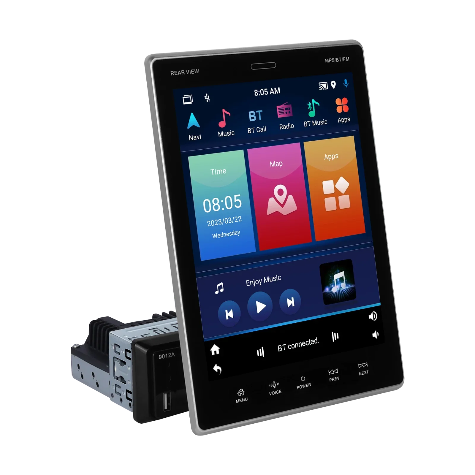 2Din Car Sizetereo Radio 9.5Vertical screen Bluetooth WIFI GPSize FM Radio Receiver Sizeuppport Rear Camera