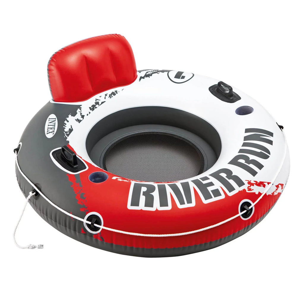 Intex American Flag 2 Person Float w/ River Run 53 Inch Tube, Red (2 Pack)