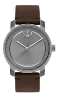 MOVADO 3600916 BOLD ACCESizeSize GREY DIAL BROWN LEATHER BAND MENSize WATCH