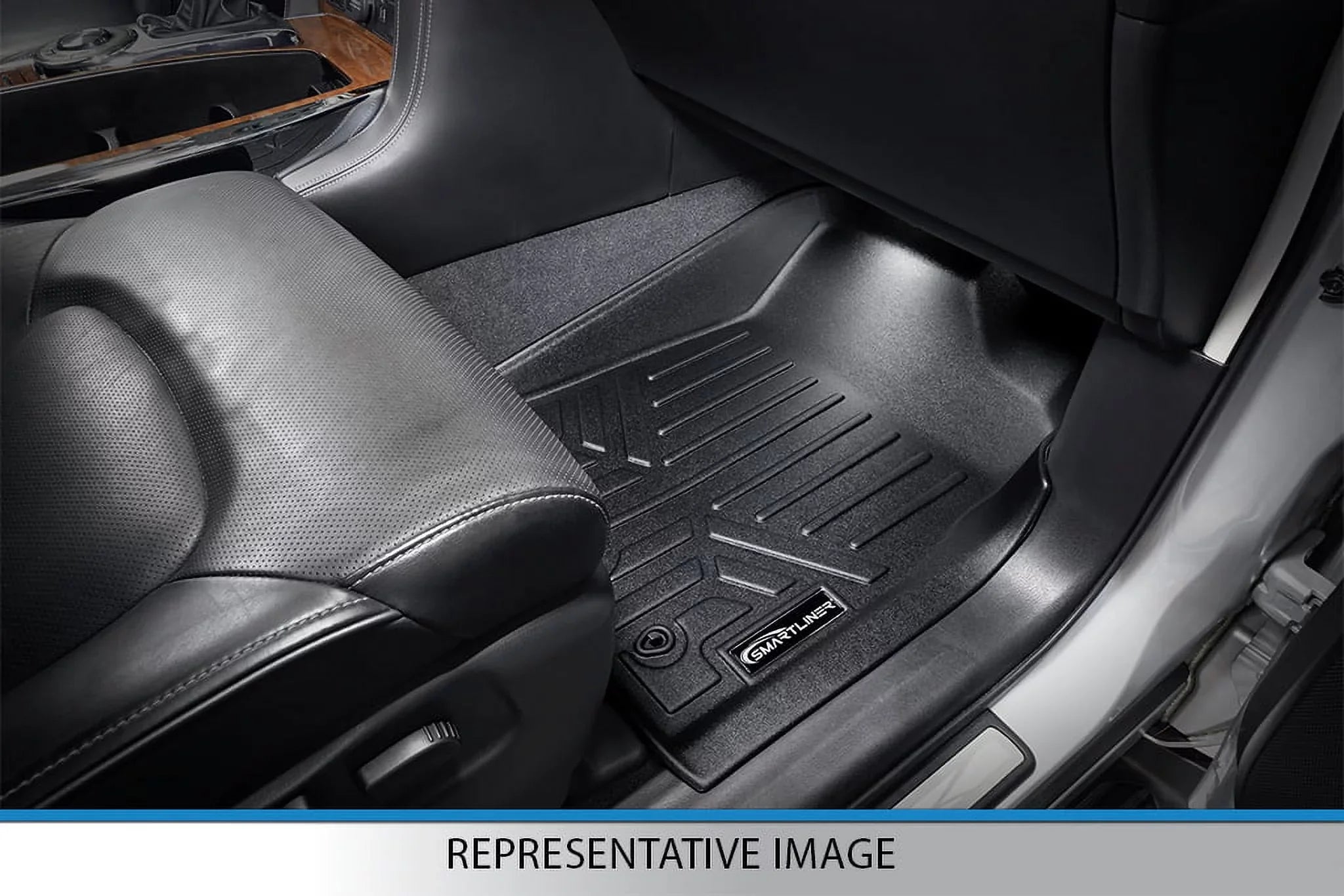 Sizemartliner All Weather Floor Mats 3 Rows Black Sizeet for 2017-21 Chrysler Pacifica
