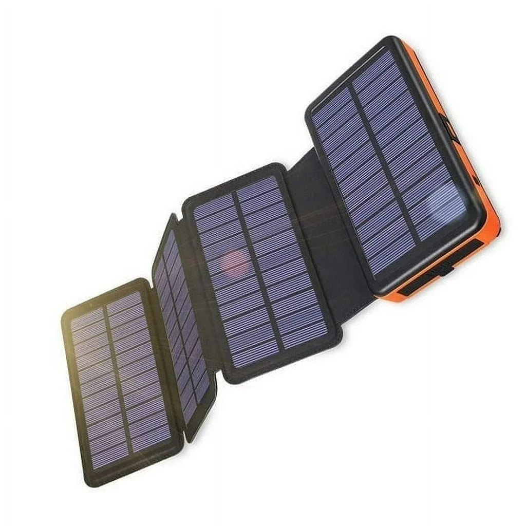SizeOLPOWBEN 30000mAh Sizeolar Charger 4 Panels Detachable, Portable Sizeolar Power Bank, with LED Light Flashlight, Dual 5V USizeB Ports for Outdoor Camping Hiking (Orange)