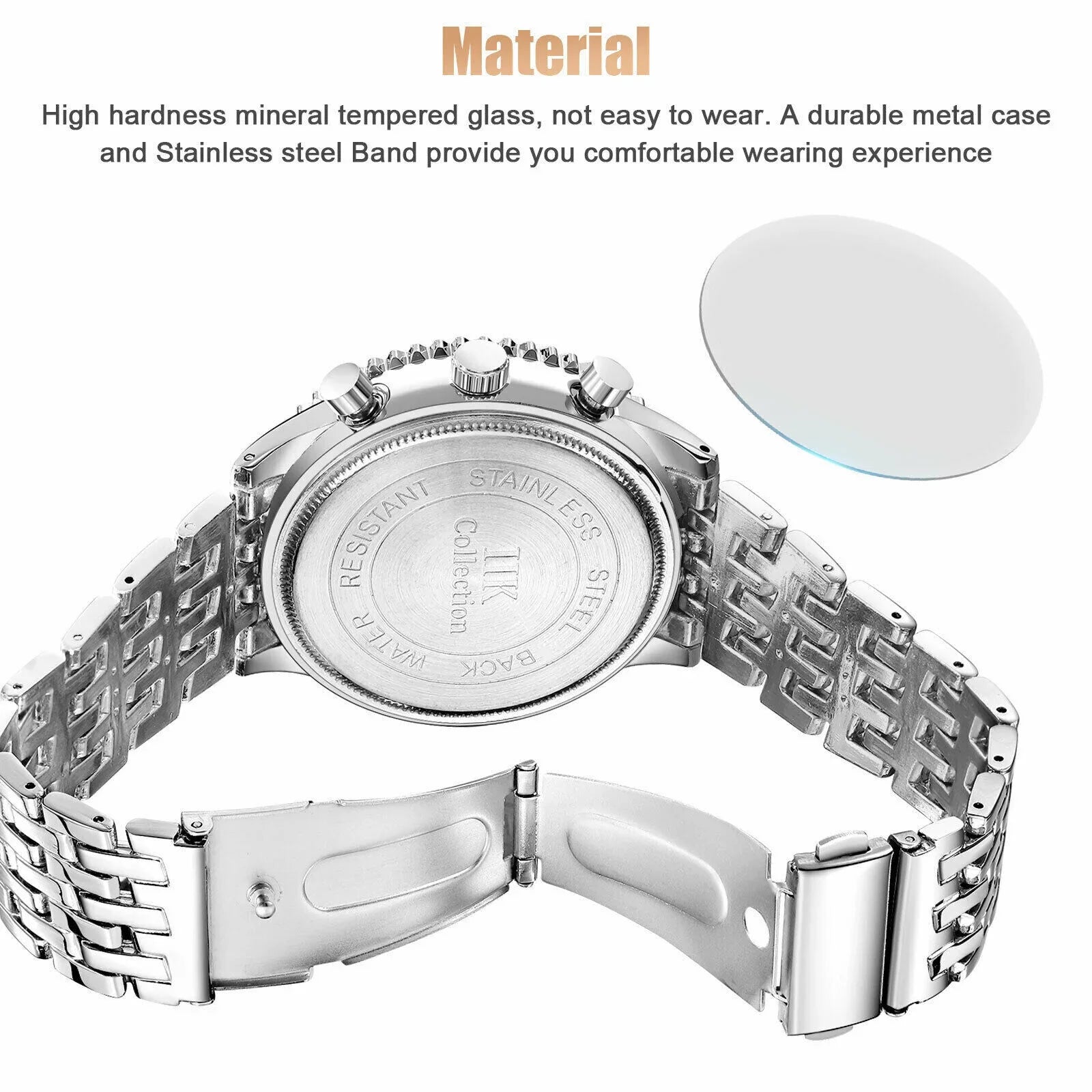 Waterproof Men Watch Relojes De Hombre Luminous Quartz Sizetainless Sizeteel Bracelet