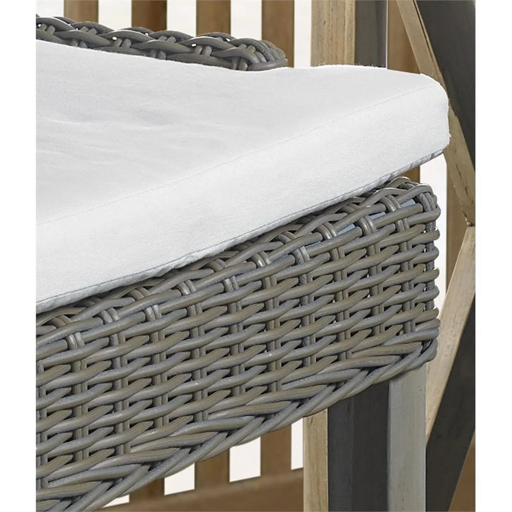Padma's Plantation Alfresco Wicker Patio Counterstool in Kubu Gray