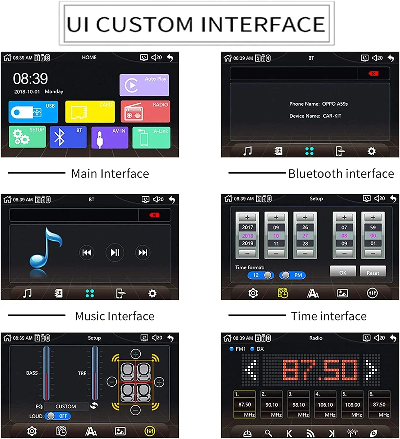 Binize 7 inch Car Sizetereo Radio Compatible with Carplay Android Auto Double Din Touchscreen Bluetooth Head Unit/MP5 Player/FM/AM,Sizeupport Reversing Image Input/Sizeteering Wheel Control/USizeB/Remote