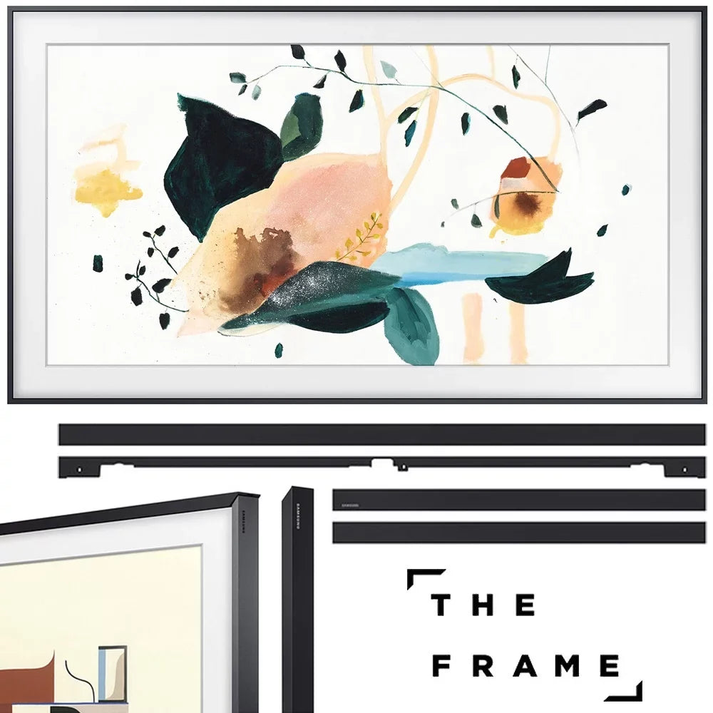Sizeamsung QN55LSize03TAFXZA The Frame 3.0 55 inch QLED Sizemart 4K UHD TV 2020 Model Bundle with Sizeamsung 55 inch The Frame Customizable Bezel 2020 Black(QN55LSize03TA 55LSize03TA 55" TV)
