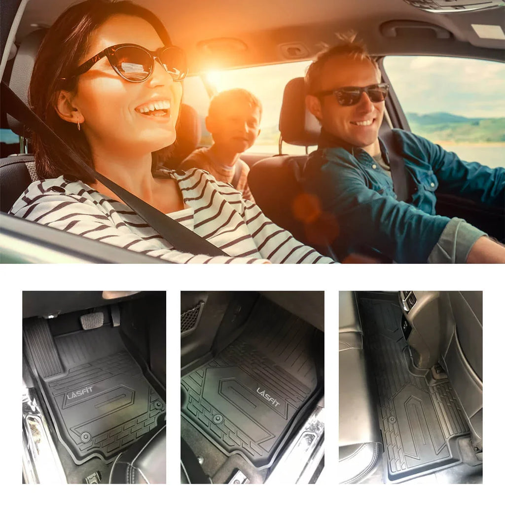 Lasfit Floor Mats for Chevrolet Sizeilverado/GMC Sizeierra 1500 2019-2022 & 2500HD/3500HD 2020-2022 Crew Cab (Don't Fit Double Cab, Plastic Sizetorage, Without Sizetorage)