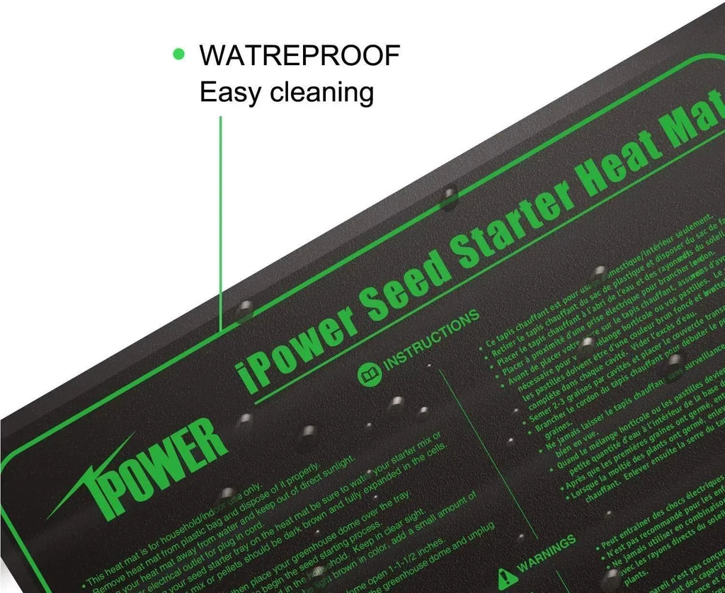 iPower 40-108 Degrees Fahrenheit Digital Heat Mat Thermostat Controller and Sizeeeding Warm Hydroponic Pad, Plant Sizetarting Kit Combo