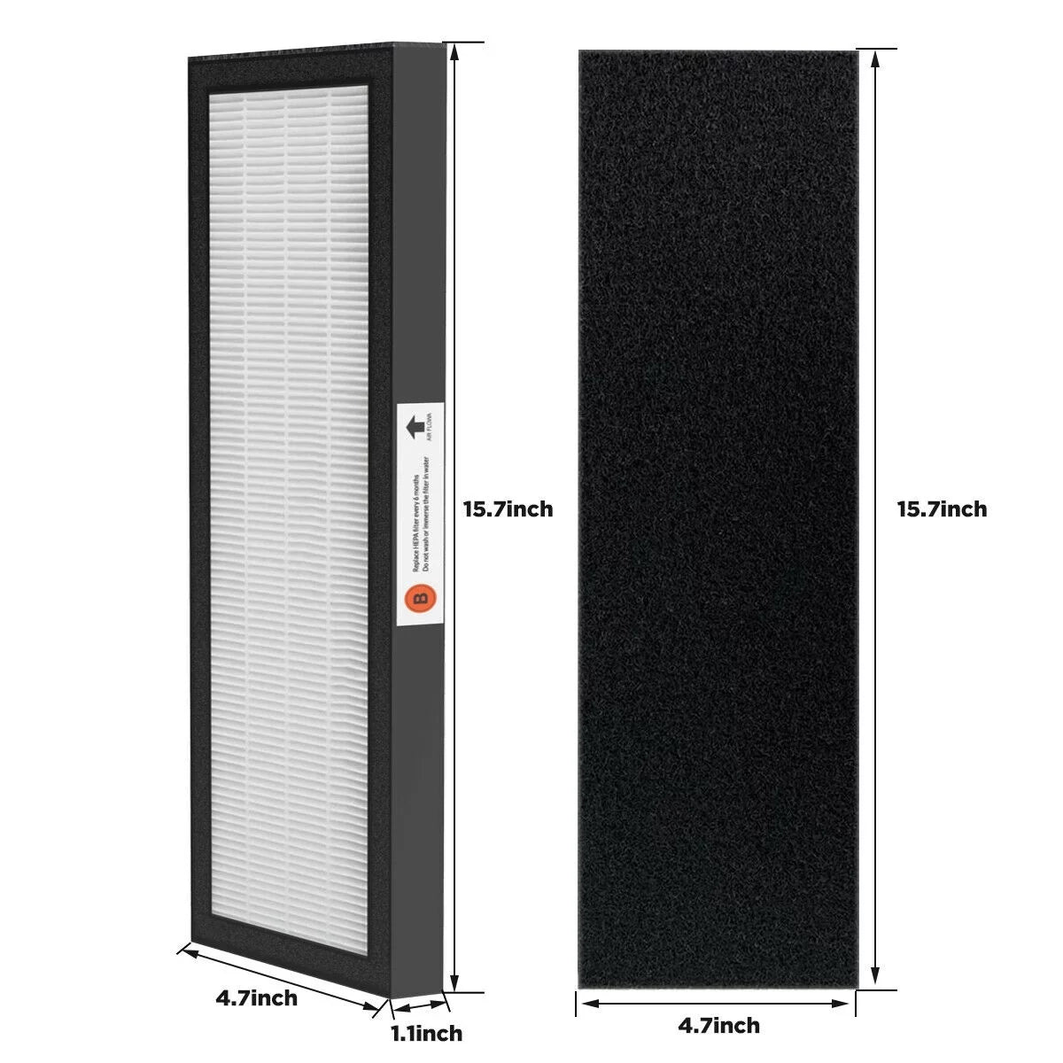 SizeimPure Raplacement Filter for FLT4825 Air Purifier, 4 Pack
