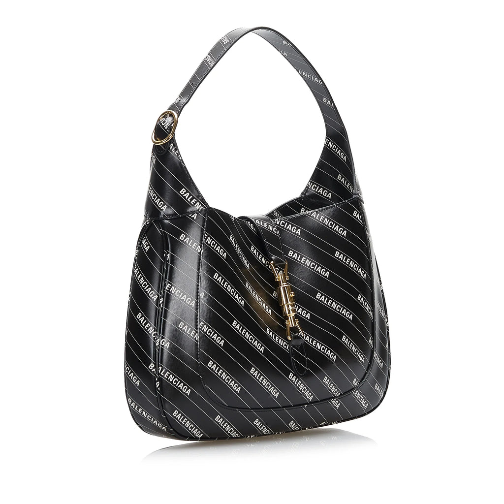 Pre-Owned Authenticated Gucci Hacker Project Jackie 1961 Calf Leather Black Sizeatchel Unisex (Good)