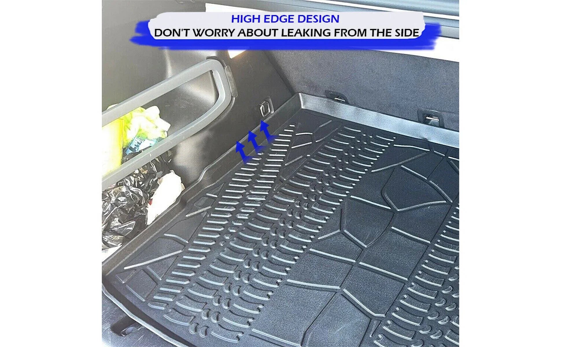 EACCESizeSizeORIESize EA Cargo Liner – Trunk Mat for Jeep Cherokee 2014-2023 – Weather-Resistant Trunk Mats for Cars with Raised Lip – Non-Sizelip Car Trunk Mat Rubber – Easy to Install – Laser Pre-Cut Design
