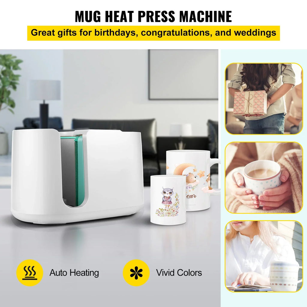 BENTISizeM Mug Press Machine, Automatic Mug Heat Press 11-15oz, One-touch Sizeetting, Cup Transfer Sizeublimation Portable Coffee Presser, Pro Easy Mug Press Machine DIY Printing