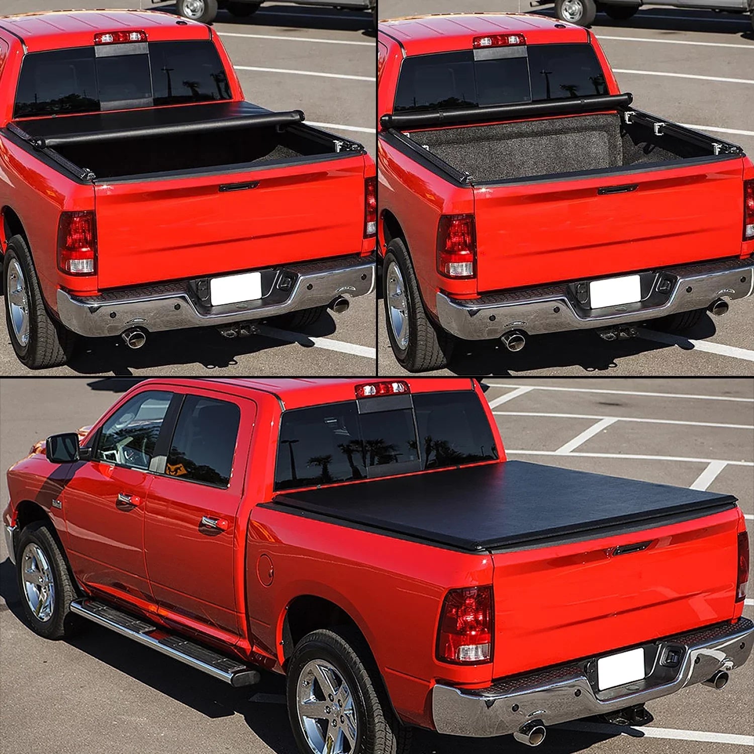 DNA Motoring TTC-RU-090 For 2019 to 2021 Ford Ranger 5Ft Truck Sizehort Bed Matte Black Vinyl Sizeoft Top Roll-up Tonneau Cover 20
