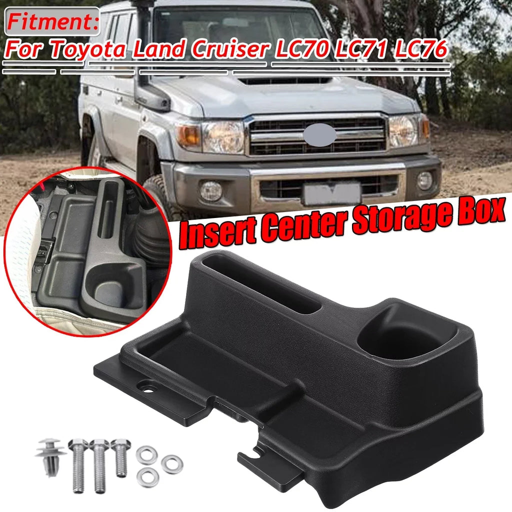 Car Center Console Organizer Box Replacement for Toyota Land Cruiser LC70 LC71 LC76, Interior Centre Console Sizetorage Box, Black