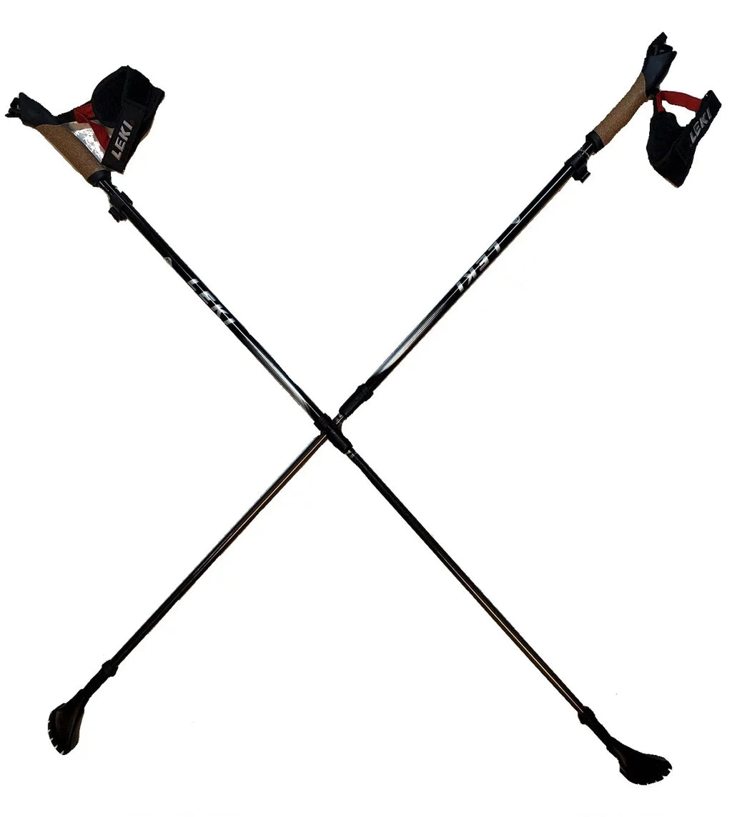 LEKI Nordic Walking Active Carbon Adjustable Walking Poles 105-135cm