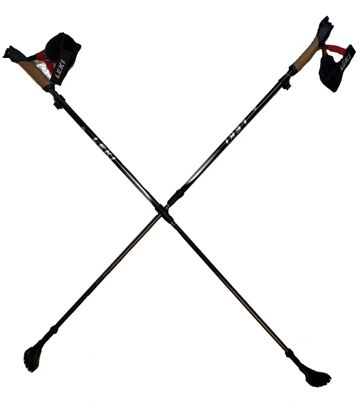 LEKI Nordic Walking Active Carbon Adjustable Walking Poles 105-135cm