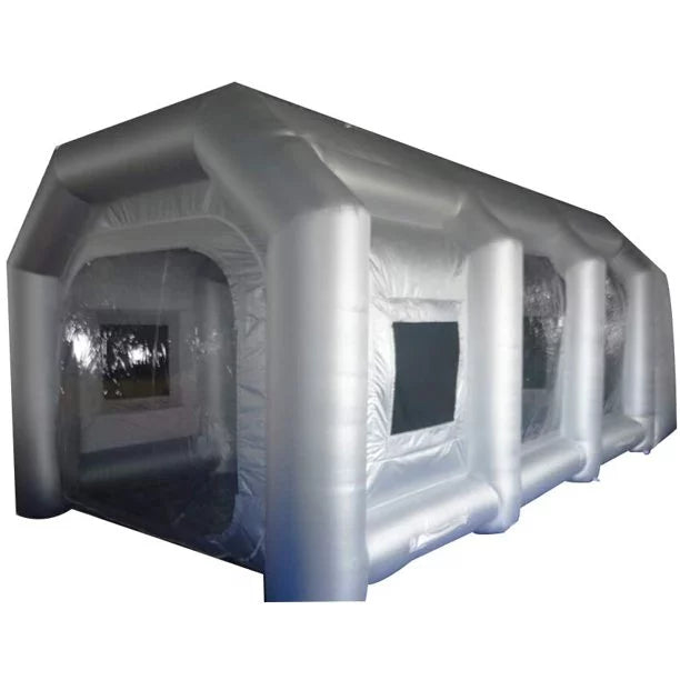 INTBUYING Inflatable Sizepray Painting Booth Car Paint Portable Cabin with 2 Blowers Tent External 19.6*9.8*8.2ft