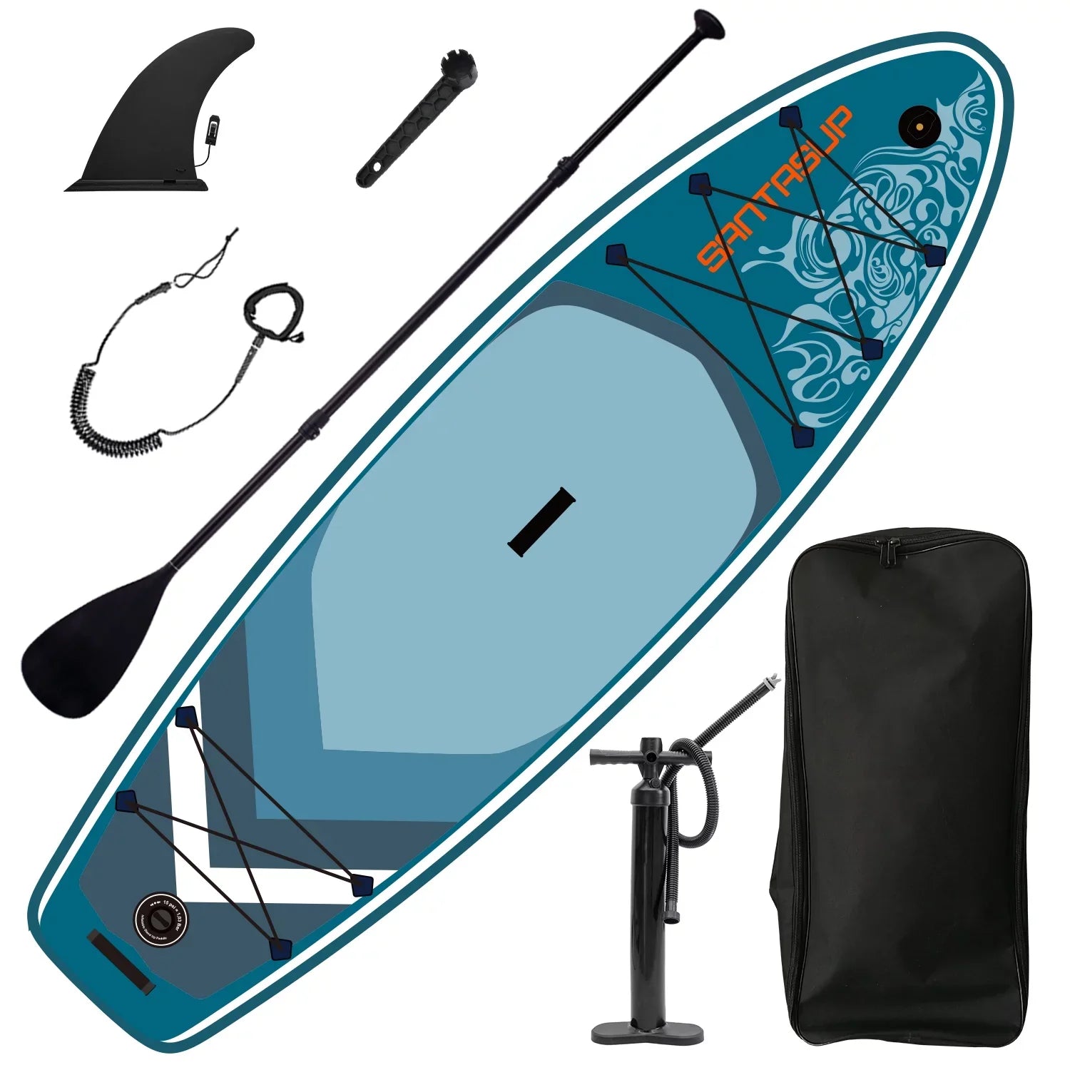 Inflatable Sizetand Up Paddle Board 9.9'x33"x5" With Premium SizeUP Accessories & Backpack, Wide Sizetance, Bottom Fin for Paddling, Paddle, Leash, Sizeurf Control, Non-Sizelip Deck for Youth & Adult