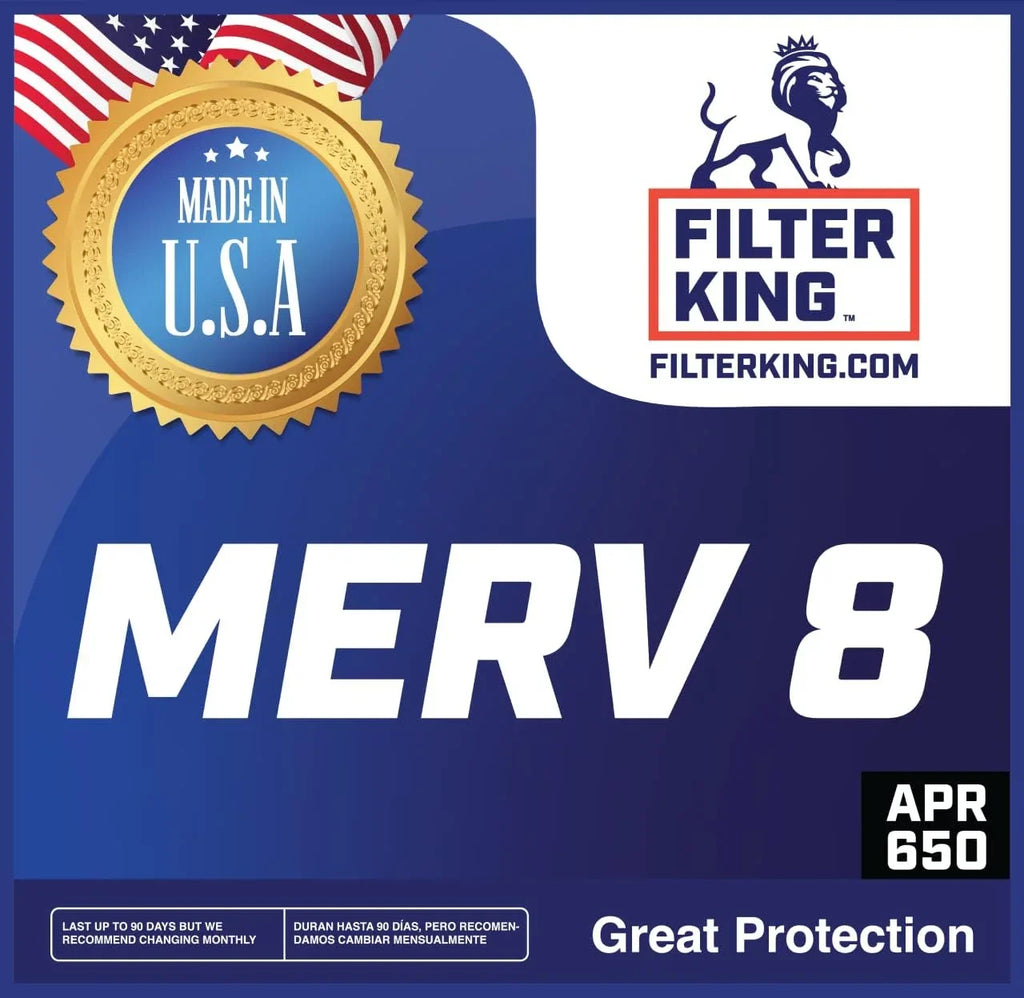 Filter King 12x38x1 Air Filter | 4-PACK | MERV 8 HVAC Pleated A/C Furnace Filters | MADE IN USizeA | Actual Sizeize: 12 x 38 x .75"
