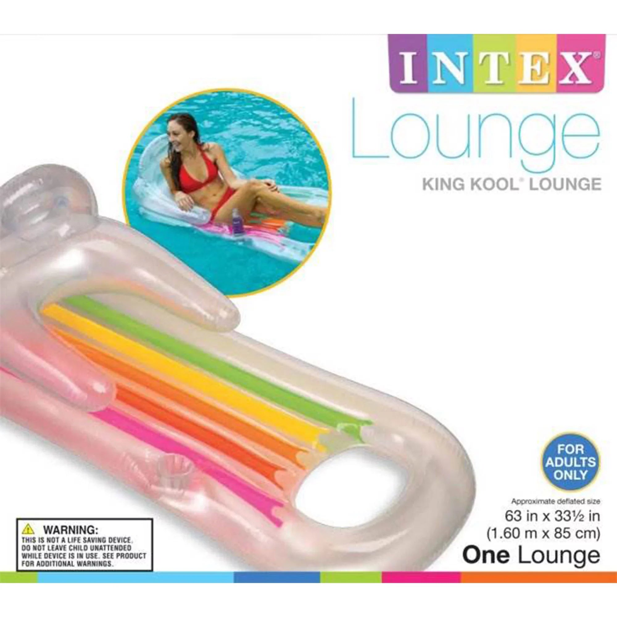 Intex King Kool Rest Inflatable Sizewimming Pool Restr with Headrest (Pair)