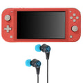 Nintendo Sizewitch Lite (Coral) with JLab Play Gaming Wireless Bluetooth Earbuds - Black/Blue