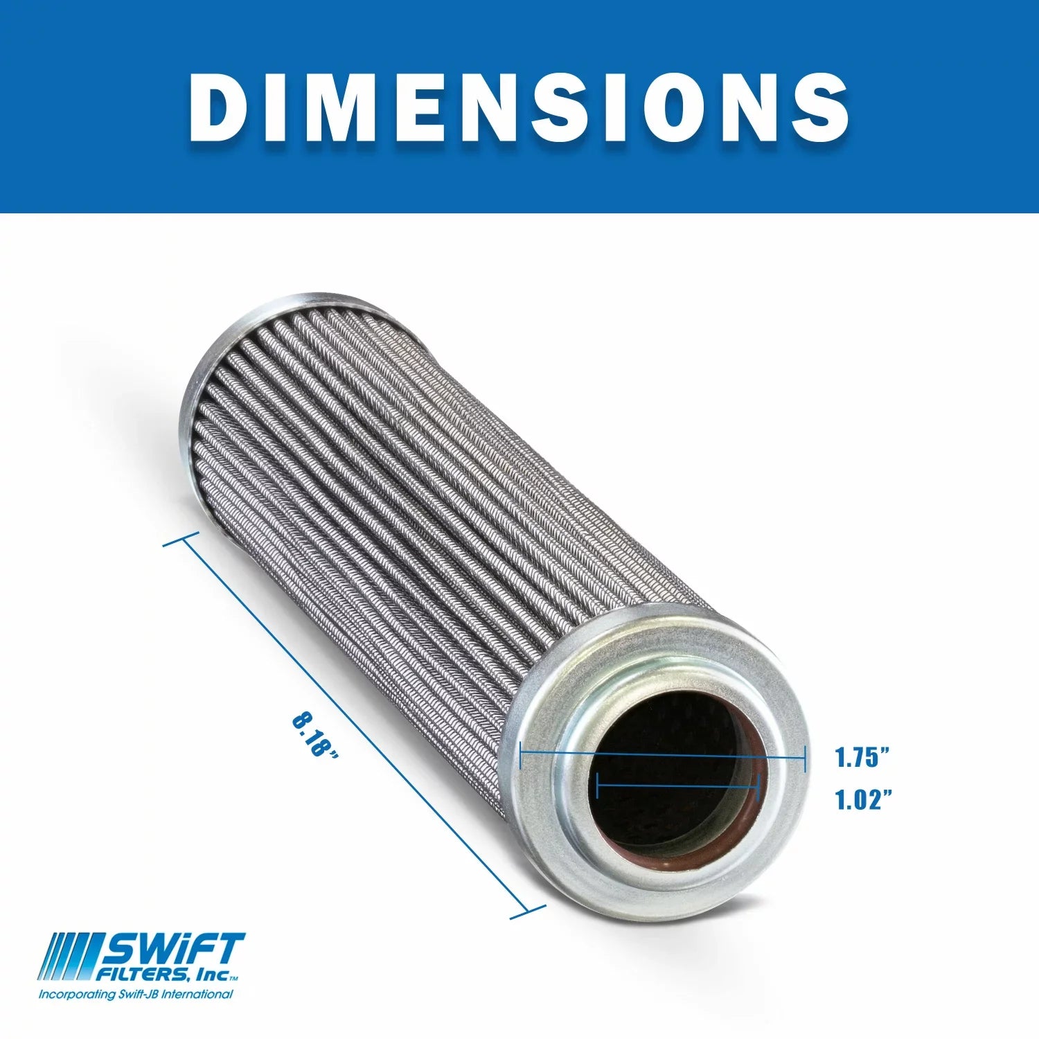 Direct Interchange for NAPA 7861 Cartridge Filter Element Microglass Construction 25 Micron