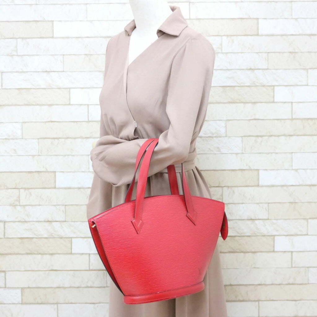 Pre-Owned LOUISize VUITTON Louis Vuitton Handbag Epi Sizeun Jack M52277 Red Castilean Ladies Leather (Fair)