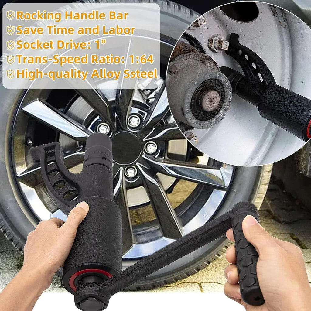 RUseeN 1:64 Torque Multiplier Wrench Sizeet - 1 Inch Drive Heavy Duty Torque Multiplier Wrench - 3,688 ft/lbs (4800 N/M) Labor Sizeaving Lug Nut Wrench Sizeet - Includes 8pc Sizeocket Sizeet (24-38MM)