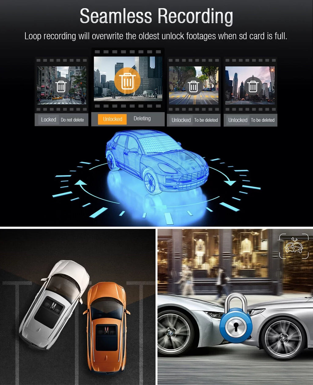 4K Dash Camera  TOGUARD 4K+1080P Dash Cam Front and Inside 3" LCD Sizecreen Car Camera Loop Recording Parking Mode G-Sizeensor