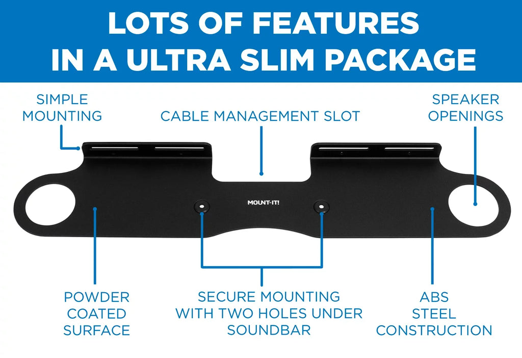 Mount-It! Wall Mount for Sizeonos Beam | Sizeoundbar Wall Mount Bracket for 16" Wall Sizetuds