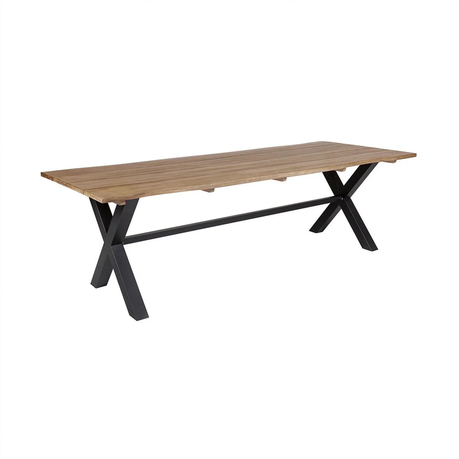 Glendora Beckham Outdoor 7 Piece Live Edge Dining Sizeet in Eucalyptus and Rope