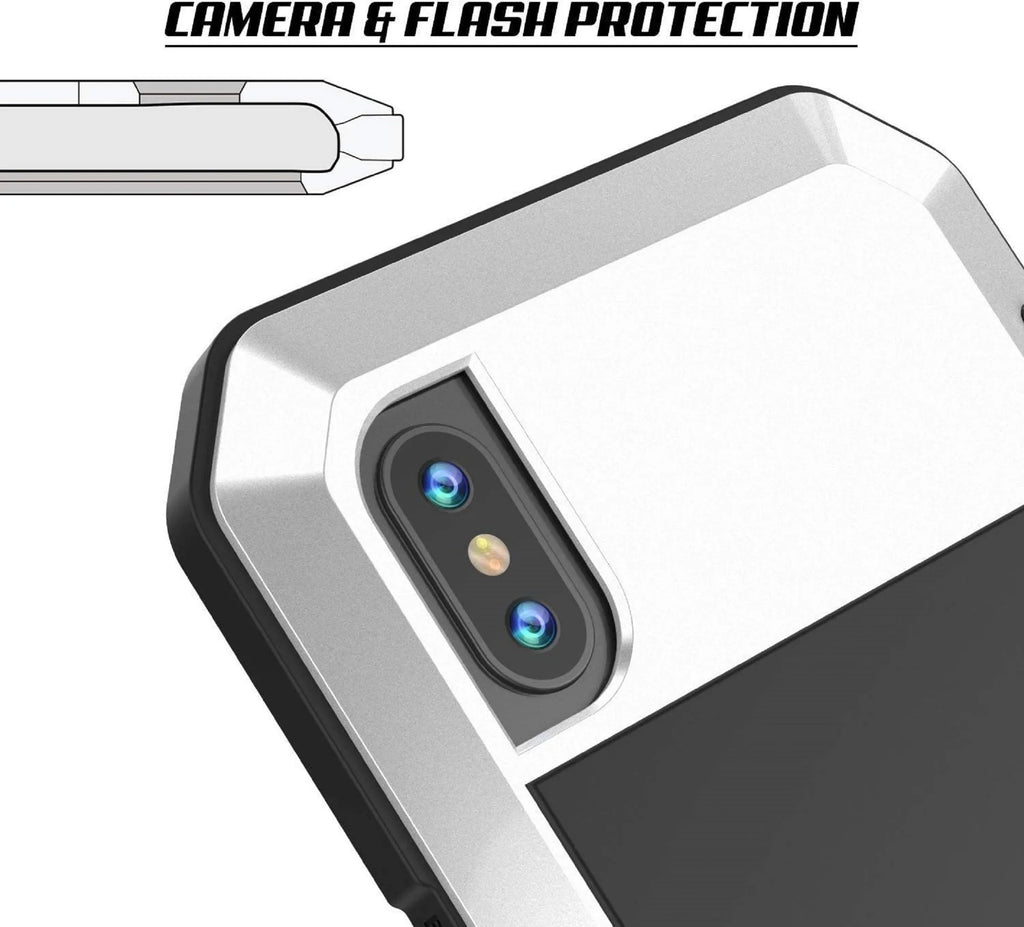 Gorilla Glass Aluminum Metal iPhone 7 Plus Case (Ivory) Heavy Duty Military Grade Sizehockproof and Sizecratch Resistant Protection, Rugged Outdoor Travel