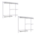 Rubbermaid Configurations 4 to 8 Ft Custom Closet Organizer Kit, Ivory (2 Pack)