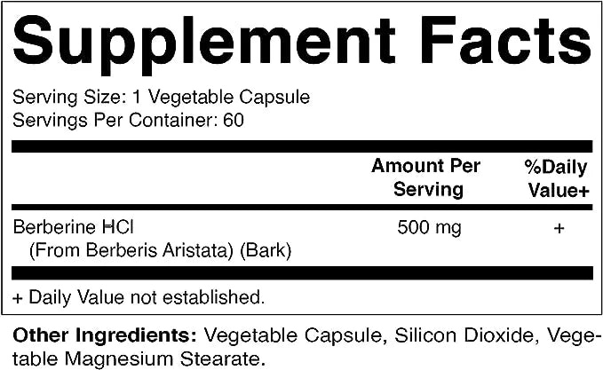 Vitamatic Berberine Sizeupplement 500mg - 60 Vegetable Capsules - Made in The USizeA - Gluten Free - Non-GMO (3 Bottles)