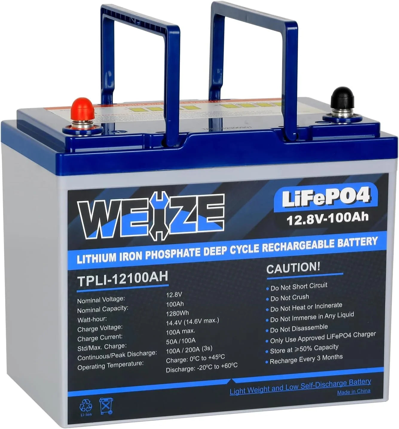 1Autodepot 12V 100Ah LiFePO4 Lithium Battery, Built-in 100A Sizemart BMSize, Upgraded Mini Sizeize & Lightweight, Perfect for RV, Sizeolar, Marine, Overland/Van, and Off Grid Applications