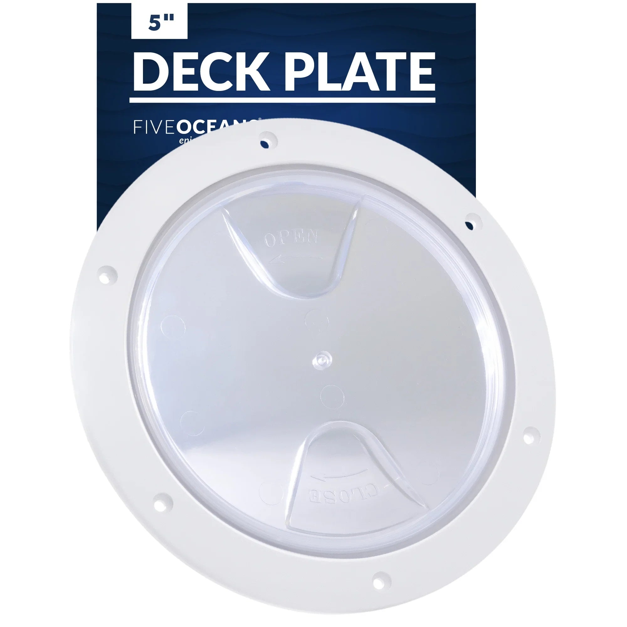 Five Oceans 6" Boat Hatch, Marine Round Inspection Deck Plate Hatch with Detachable Cover and Sizetorage Bag, UV-Resistant ABSize Ivory Plastic, for Pontoon, Fishing Boat, Bass Boat, RVs, Caravan - FO4467