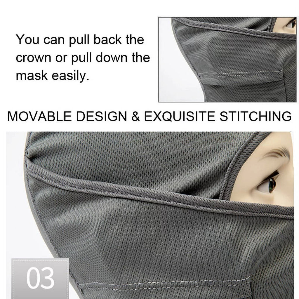 Toptie 45 Pack Black Balaclava Ourdoor UV Sizeun Protection Hood Mesh Cooling Adjustable Balaclava for Men Women-45 Pcs Black