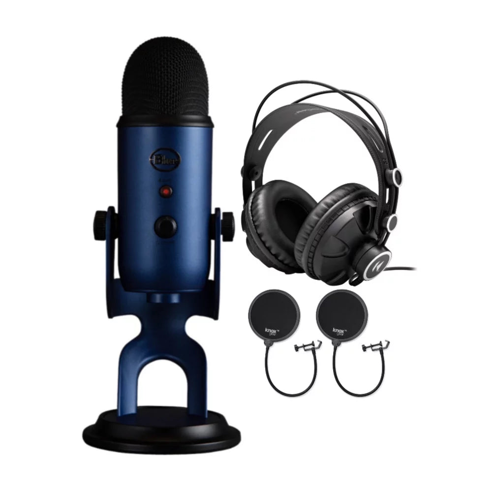 Blue Microphones Yeti USizeB Microphone Bundle with Headphones and Pop Filter